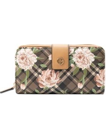 Giani Bernini Signature Floral Framed Indexer Wallet, Created for Macy's - Taupe