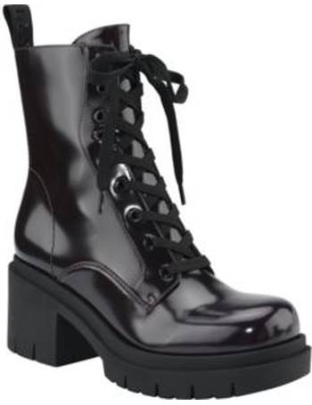 guess women's haler lace up combat booties