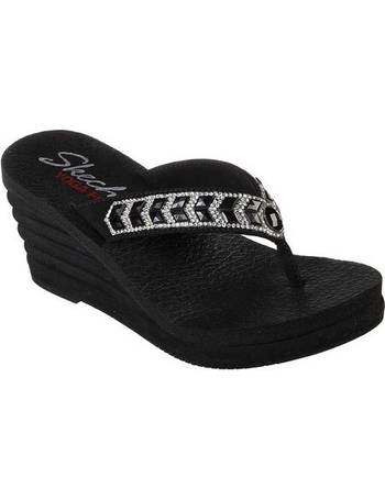 skechers wedge flip flops