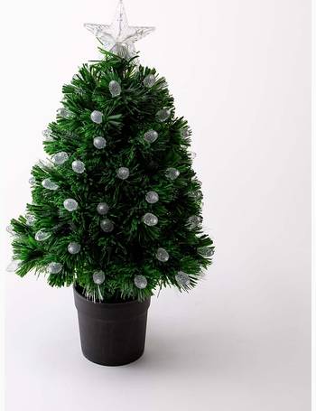 LED Ceramic Christmas Tree with Santa Hat