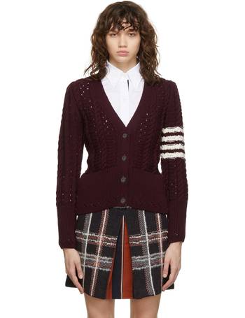 TheOpen Product SSENSE Exclusive Off-White Cable Knit Bolero Cardigan  TheOpen Product