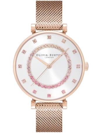 Olivia Burton Women's Under The Sea Gold-Tone Stainless Steel Mesh Bracelet Watch 34mm