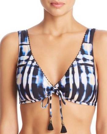 Lucky Brand Shoreline Chic Bralette Bikini Top 