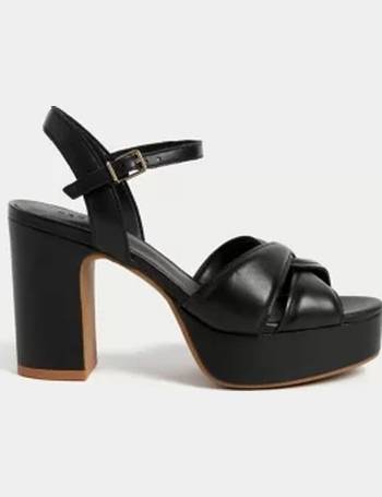 Crossover Ankle Strap Platform Sandals