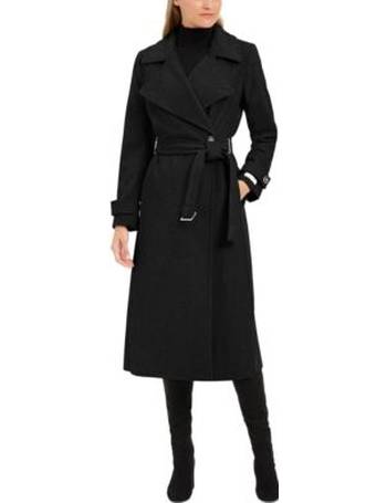 calvin klein belted toggle wrap coat