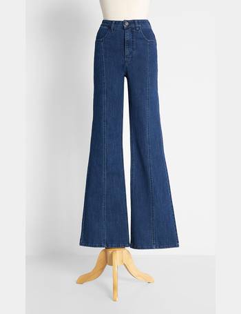 Into The Wildflowers Wide-Leg Embroidered Jeans