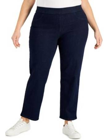 Karen Scott Edna Denim Cargo Capri Pants, Created for Macy's - Macy's