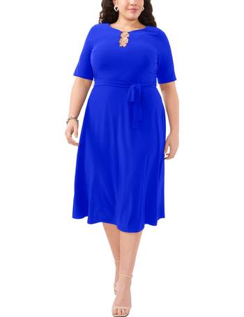 24seven Comfort Apparel Plus Size Short Sleeve V-neck Faux Wrap