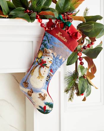 SFERRA Needlepoint Christmas Stocking