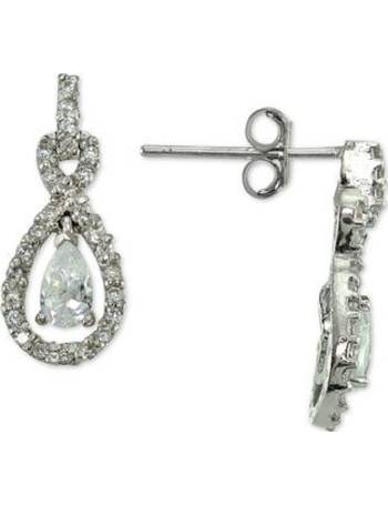 Giani Bernini Cubic Zirconia Orbital Infinity Drop Earring in 18k