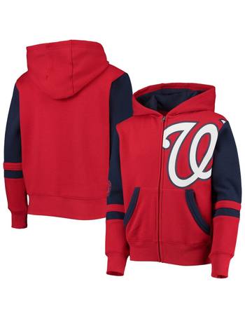 Outerstuff Youth Red Washington Nationals Poster Board Full-Zip Hoodie