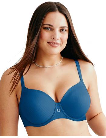 Hanes Ultimate Natural Lift Women's Push-Up Bra with T-Shirt Softness  Oatmeal Stripe Heather 36C 