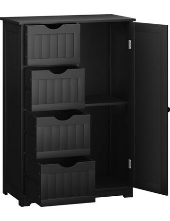 Gymax Wall Mount Medicine Cabinet Multifunction Bathroom Storage - Brown - Espresso Finish