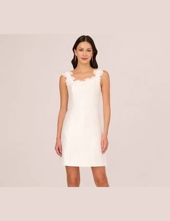 Sequin Knit Cocktail Dress With Ruched Details In Air Force