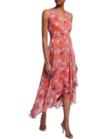 calvin klein orange floral dress