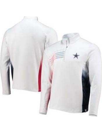 Men's Antigua White Dallas Cowboys Liberty Desert Dry Polo