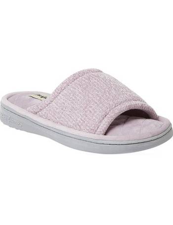 women's dearfoams chenille scuff slide slippers