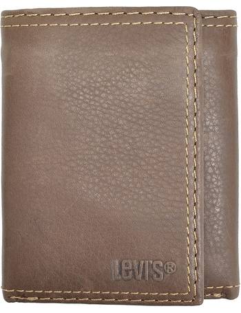 levi's trifold leather wallet