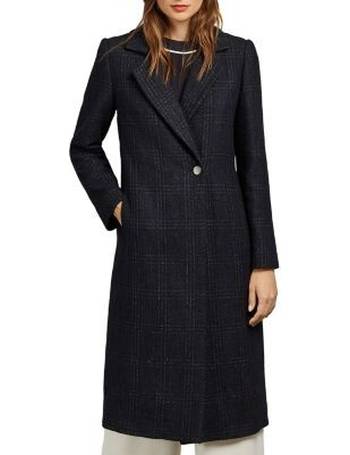 ted baker celinna check coat black