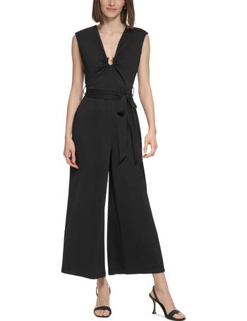 Calvin Klein Women's Ruched-Bodice Strapless Jumpsuit