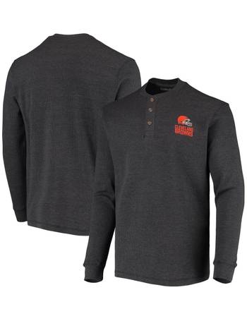 Men's Dunbrooke Charcoal Washington Commanders Logo Maverick Thermal Henley  Long Sleeve T-Shirt