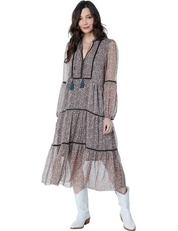 Lucky Brand Paisley Tiered Maxi Dress