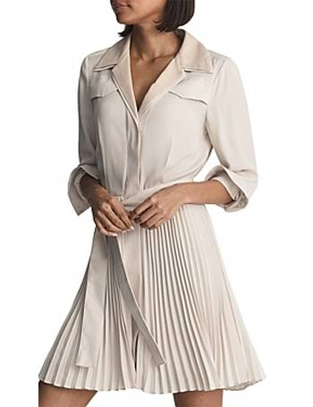 reiss sylvan pleated shirt dress