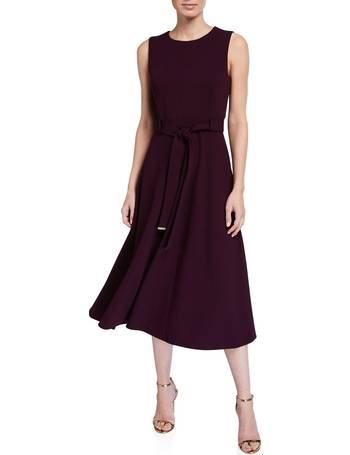 calvin klein fit and flare midi dress