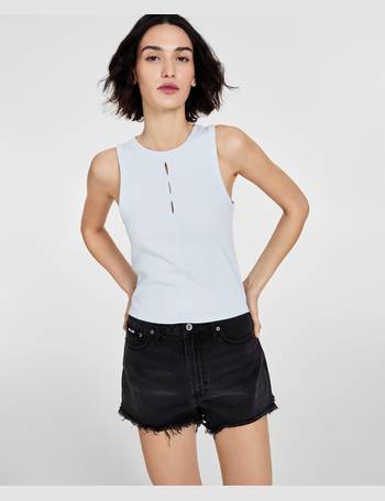 Dkny Jeans Women's Ribbed Structured Tank Top