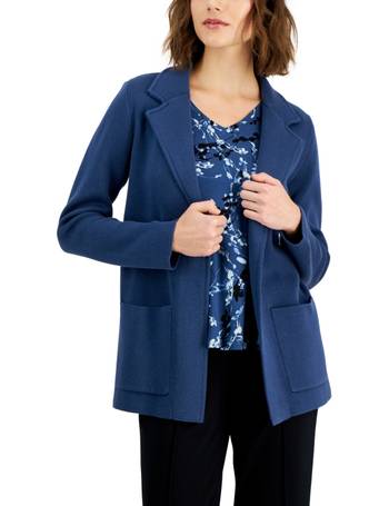 ALFANI - Plus Size Check Lurex Cardigan