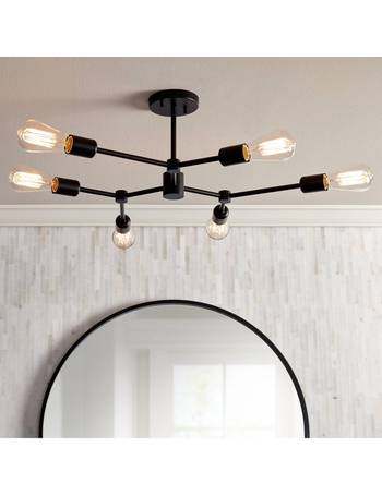 Possini Euro Design Caliari Modern Close to Ceiling Light Semi