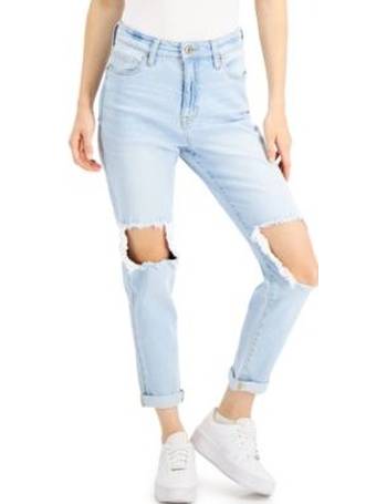American Rag Juniors Ripped Cropped Girlfriend Jeans