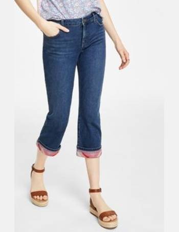 Style & Co Petite Curvy-Fit Mid Rise Cuffed Capri Jeans, Created