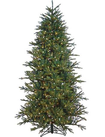 7.5' Slim White Iridescent Prelit Christmas Tree