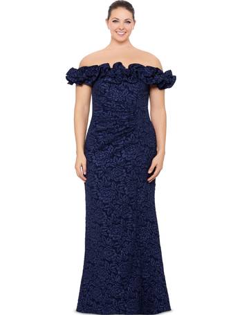 XSCAPE Plus Size Lace-Sleeve Dress - Macy's