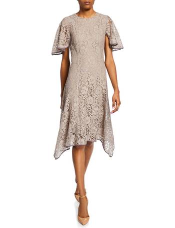 donna karan lace handkerchief dress