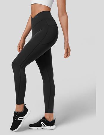 Women's SpeedWave™ High Waisted Back Pocket Contrast Quick Dry 7/8 Running  Leggings - Halara