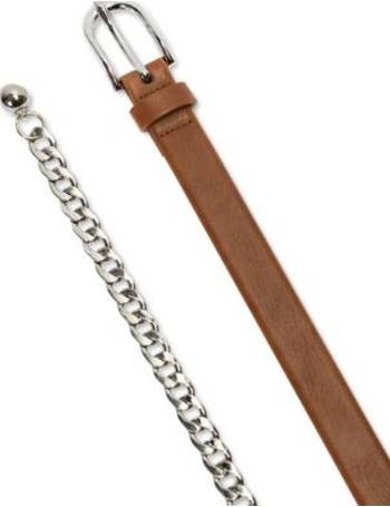 Inc Metal Chain Belt, Created for Macy's - Silver