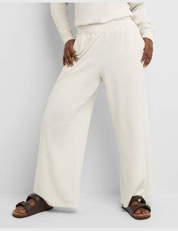 Hanes Originals Women's French Terry Wide Leg Cropped Pants 