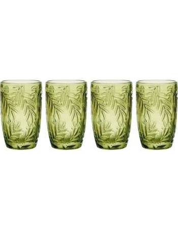 Fitz and Floyd Organic Band Highball Glasses - Set of 4