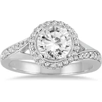 SSELECTS White Gold Engagement Rings For Women