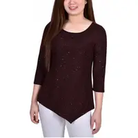 NY Collection Women's Metallic Tops