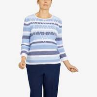 Alfred Dunner Women's Crew Neck Sweaters
