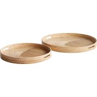 Kathy Kuo Home Round Decorative Trays