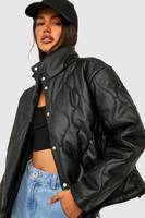 boohoo Women's Black Puffer Jackets