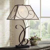 Franklin Iron Works Tall Table Lamps