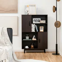 Gymax Bookcases with Doors