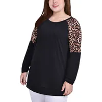 NY Collection Women's Leopard Tops