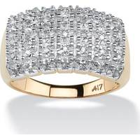 PalmBeach Jewelry Women's Diamond Cluster Rings