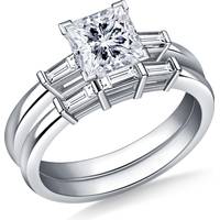 B2C Jewels White Gold Engagement Rings For Women